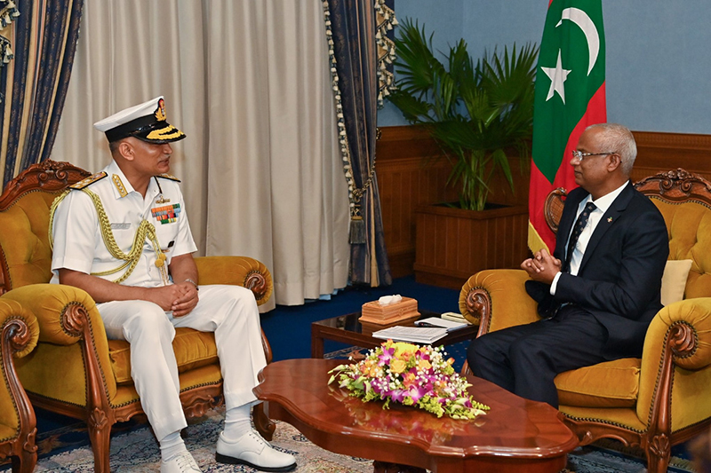 Chief of Naval Staff Admiral R Hari Kumar visiting Maldives