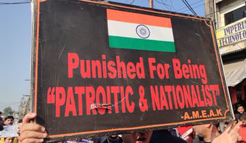 Right to Life: Kashmiri Pandits hold barefoot march in Jammu