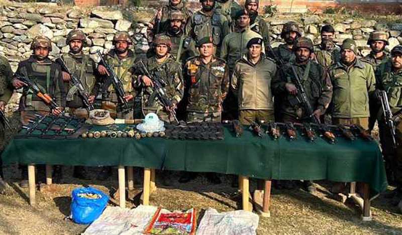 Jammu and Kashmir: Huge cache of arms and ammunition recovered in Uri