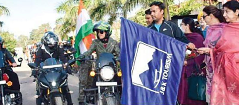 International Women's Day: Tourism Dept organises all women bike rally in Jammu