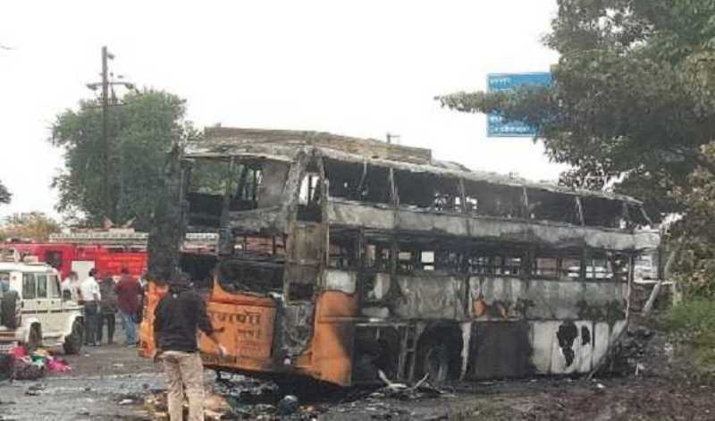Maharashtra: 11 killed as bus catches fire after accident in Nashik