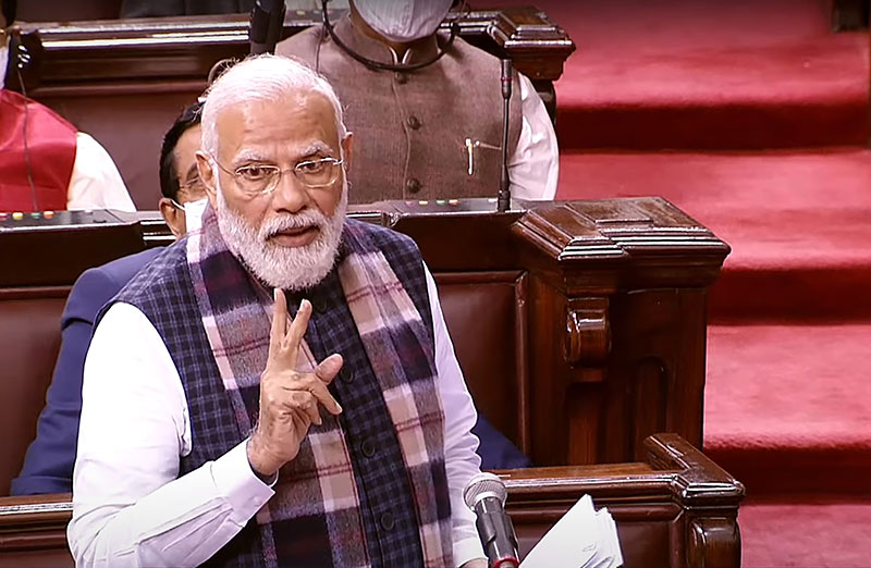 PM Modi rips apart Congress in address to Rajya Sabha