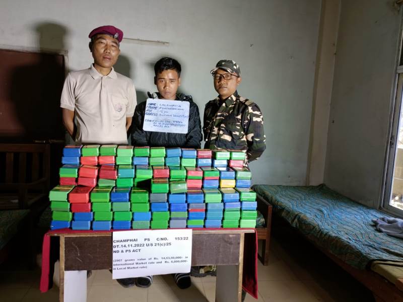 Drugs worth Rs 14.53 crore seized in Mizoram's Champhai