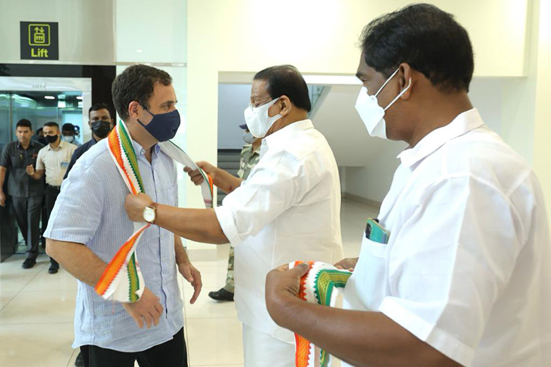Rahul Gandhi arrives in Kerala for 3-day visit