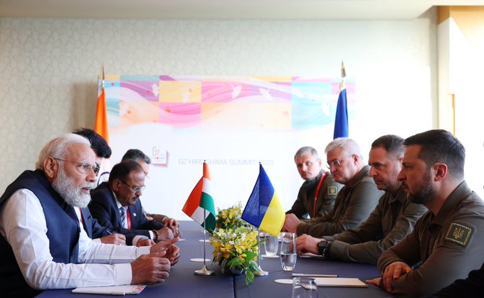 PM Narendra Modi holds bilateral talks with Ukrainian President Volodymyr Zelensky for first time since Russian invasion