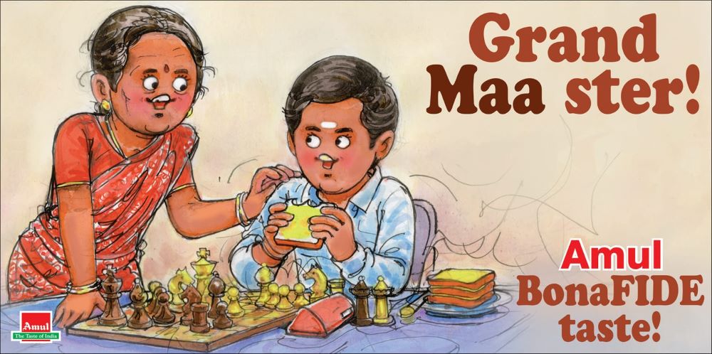 Amul pays heartwarming tribute to young chess icon R. Praggnanandhaa's mother Nagalakshmi