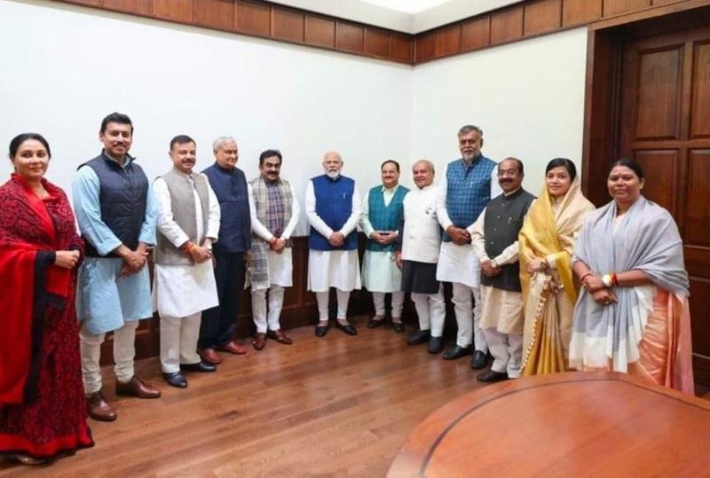 BJP MPs who quit Parliament after election win meet PM Modi, brainstorms over chief ministers