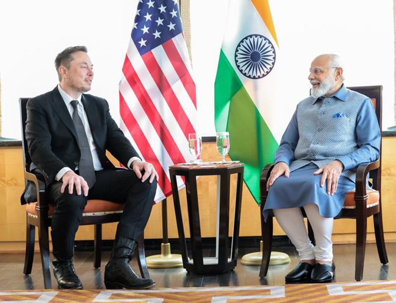 Great meeting you today: Narendra Modi tweets after interacting with Elon Musk