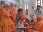 Yogi Adityanath performs 'Kanya Pujan' on Maha Navami in Gorakhpur
