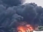 Massive fire breaks out at plastic factory cum godown in Kolkata's neighbouring district Howrah
