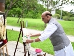 Rajnath Singh visits Singapore and pays tribute to INA Memorial marker