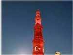 India's iconic Qutub Minar is illuminated in Turkish flag to mark country's 100th Republic Day