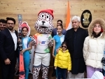 Anurag Singh Thakur, Jammu and Kashmir LG Manoj Sinha launch 3rd Khelo India Winter Games mascot, theme song, jersey