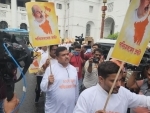 Bengal foundation day: Suvendu Adhikari leads BJP MLAs' protest march to Raj Bhavan over state govt's move