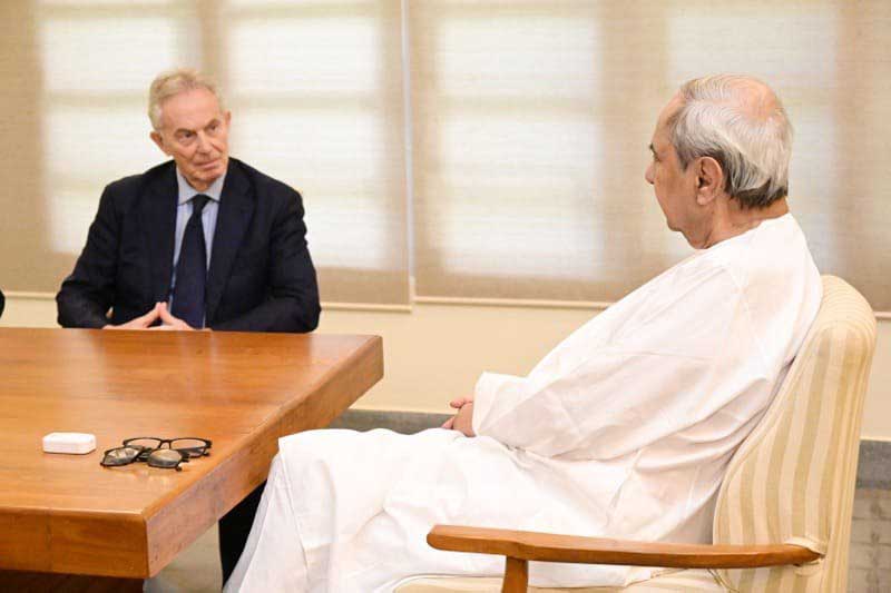Former UK PM Tony Blair meets CM Naveen Patnaik, discusses economic development of Odisha