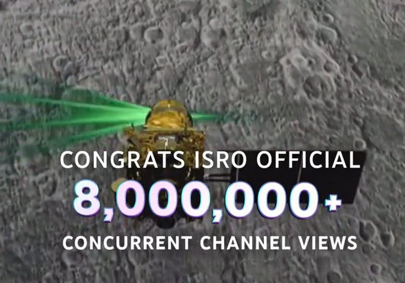 YouTube head congratulates ISRO for achieving streaming milestone with Chandrayaan-3 launch