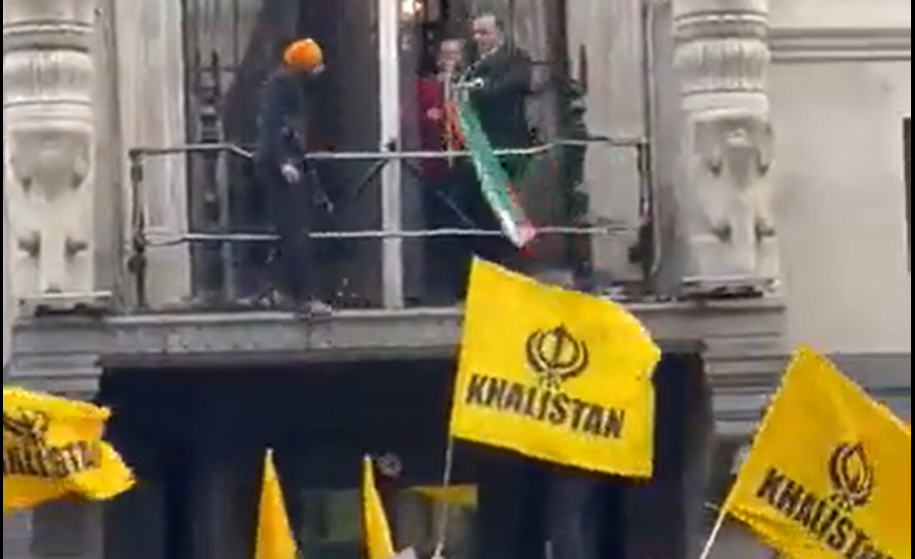 UK: Indian Mission official takes on Amritpal Singh supporters; rescues Tricolour, throws down Khalistan flag; Twitteraties laud