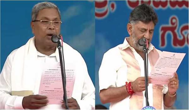 Siddaramaiah, Shivakumar take oath as Karnataka CM, Dy CM