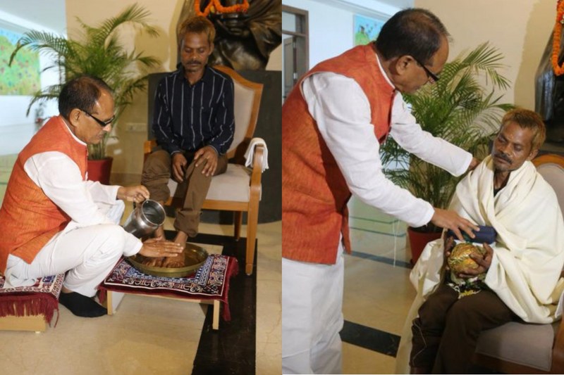 'I Apologise': MP CM Shivraj Chouhan washes feet of tribal man who was urinated on