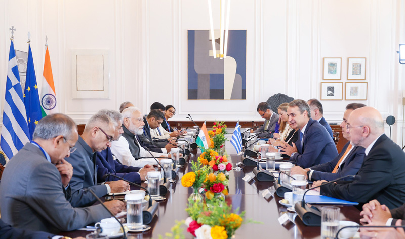 PM Narendra Modi meets Kyriakos Mitsotakis, agrees to elevate India-Greece relationship to ‘Strategic Partnership’