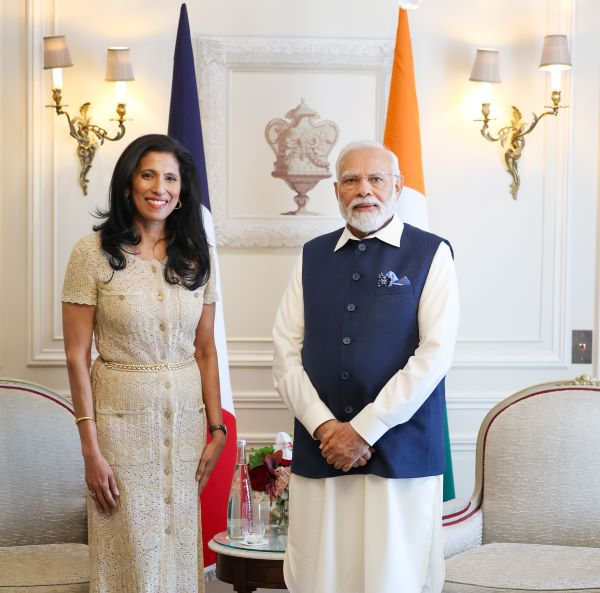 PM Modi meets Global CEO of Chanel Leena Nair in Paris