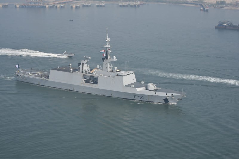 French Navy ship visiting Kochi