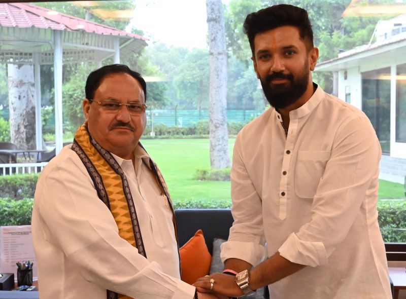 Chirag Paswan rejoins NDA, BJP chief welcomes him to the 'family'
