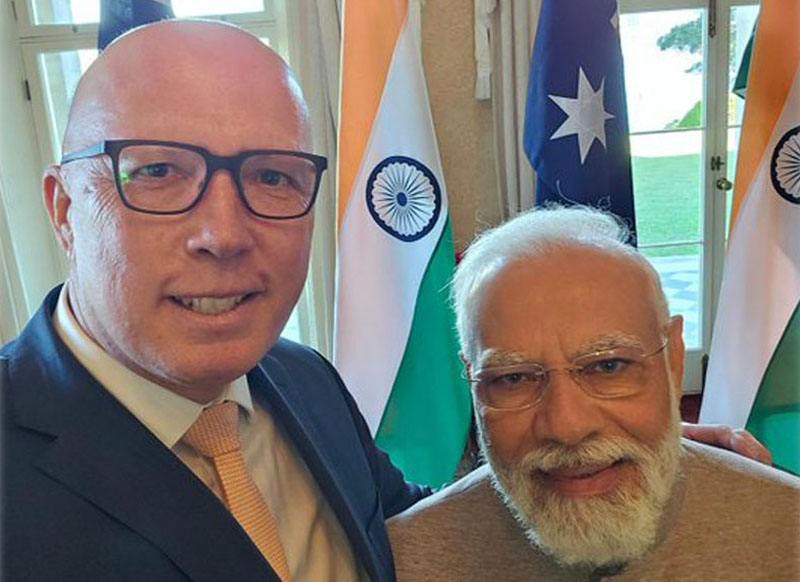 Australian Opposition leader Peter Dutton meets Narendra Modi, discusses various aspects of bilateral partnership