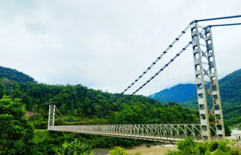 Arunachal Pradesh: Byorung Bridge over Siang river in upper Siang district successfully rehabilitated by BRO