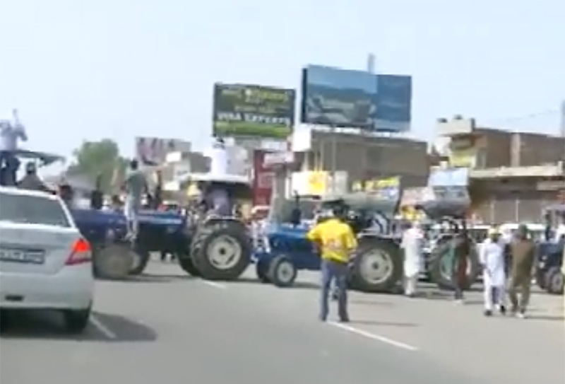 Haryana farmers block national highway to Delhi over Minimum Support Price