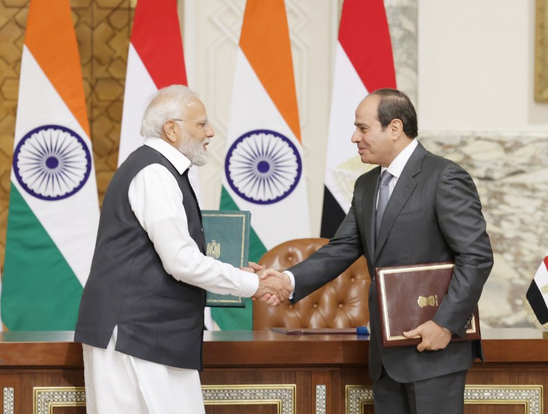 PM Narendra Modi meets President of Arab Republic of Egypt Abdel Fattah Al-Sisi, discusses ways to further deepen the partnership