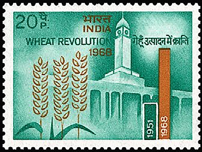 A commemorative postage stamp India released on 17 July 1968 marking the 