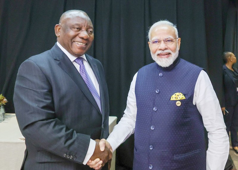 BRICS Summit: South African President Cyril Ramaphosa extends full support to India's G20 Presidency during meeting with Narendra Modi