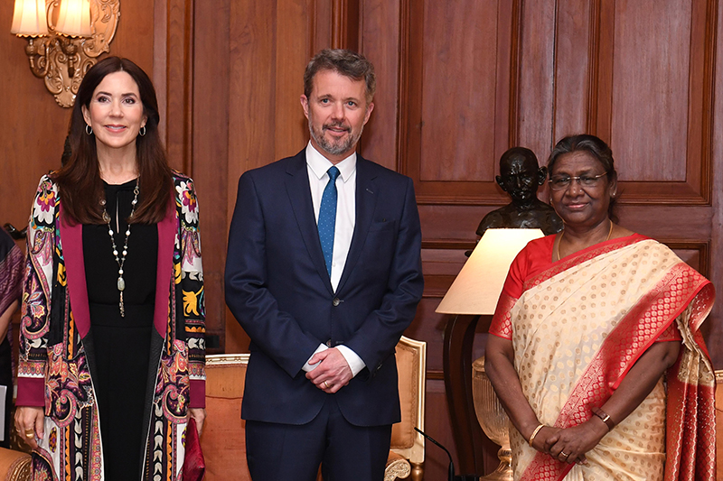 Danish Crown prince Frederik, princess Mary meet Indian President Droupadu Murmu, discuss climate change