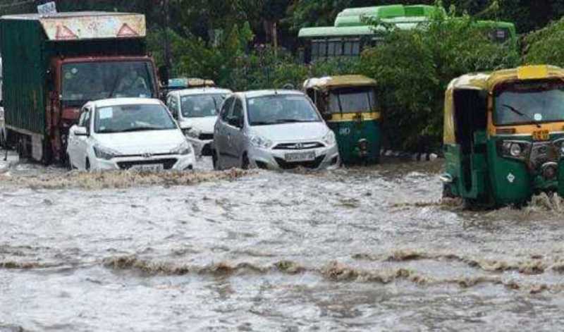 Delhi roads turn into water bodies after few hours of rain