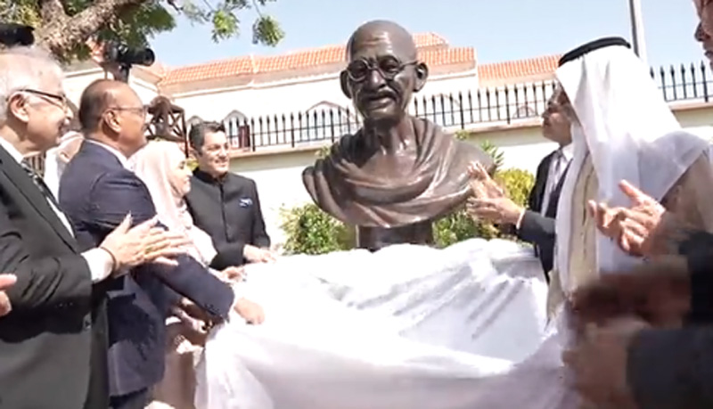 Dubai: UAE minister unveils Mahatma Gandhi's bust