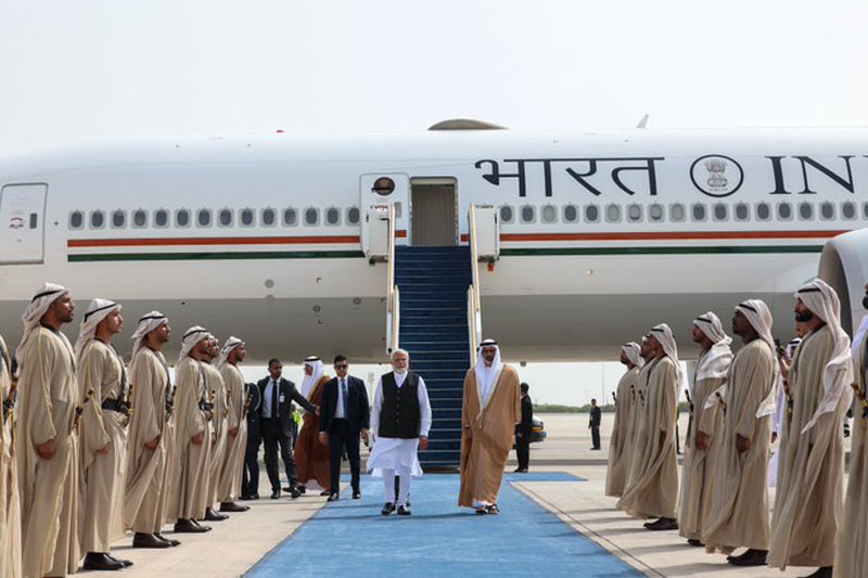 Narendra Modi arrives in Abu Dhabi after completing visit to France