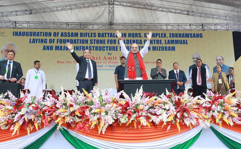 Amit Shah inaugurates several development works of Rs. 2415 crore in Aizawl today