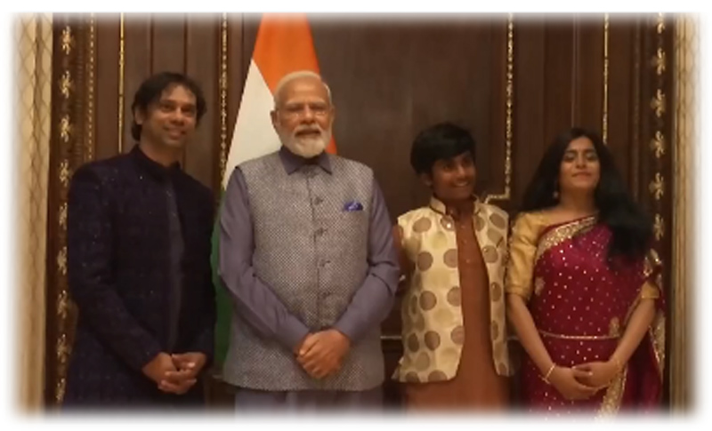 PM Narendra Modi meets Grammy award-winning Indian-American singer Falguni Shah