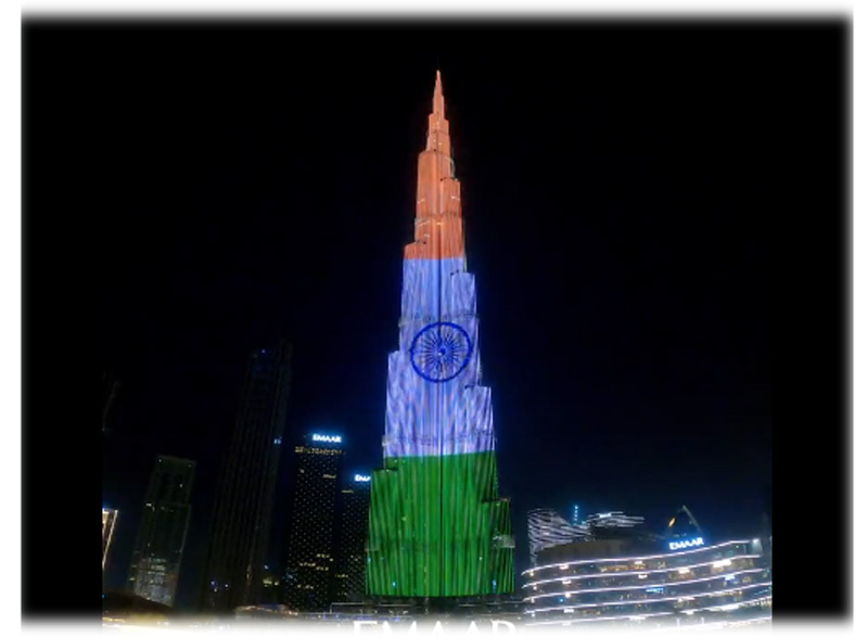 Independence Day: Dubai's Burj Khalifa illuminated in colours of Indian flag