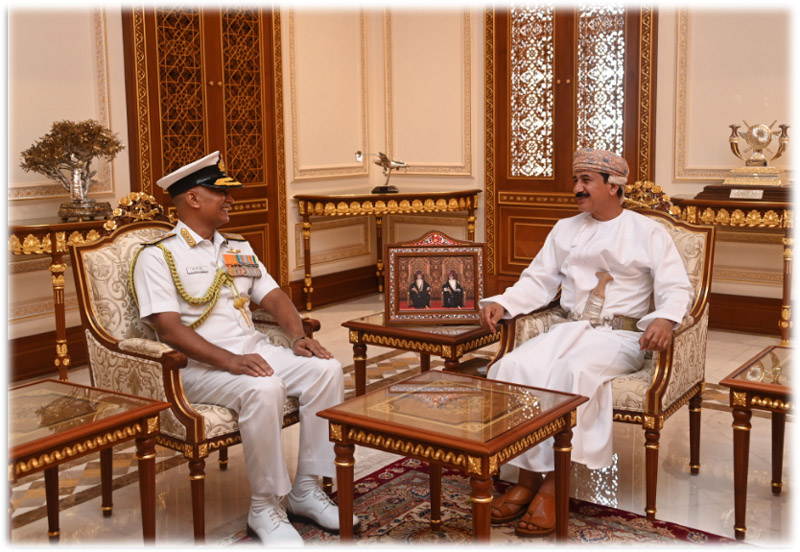 India Navy Chief Admiral R Hari Kumar meets Oman's Minister Mohammed Al-Nu'amani, discusses bilateral defence cooperation