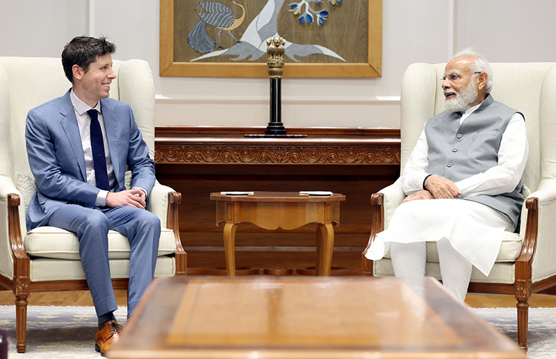 OpenAI CEO Sam Altman tweets pic with PM Modi, lauds India's tech ecosystem