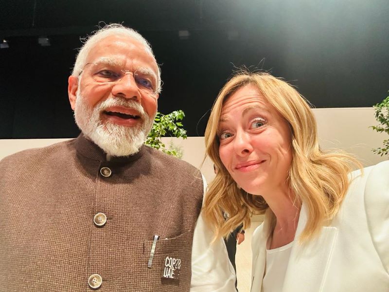 PM Modi features in a selfie taken by his Italian counterpart Giorgia Meloni, calls it Melodi