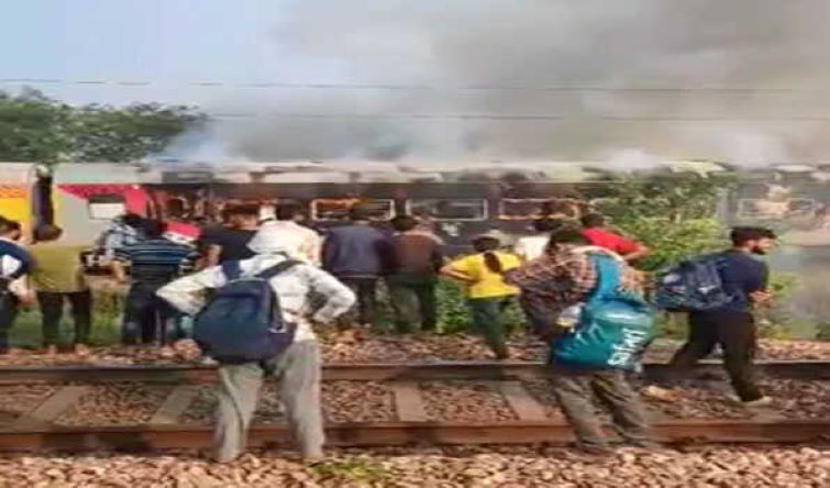 Two coaches of Patalkot express train catch fire in UP's Agra, leave 2 injured