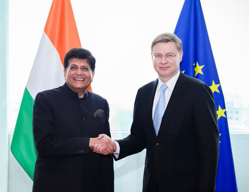 Goyal meets Dombrovskis on the side-lines of India-EU TTC Ministerial Meeting, discusses FTA issue