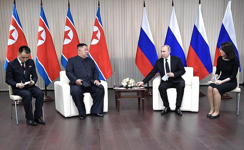 Kim Jong Un meets Vladimir Putin during Russia visit. Photo Courtesy: Wikimedia Commons/Attribution 4.0 International (CC BY 4.0)