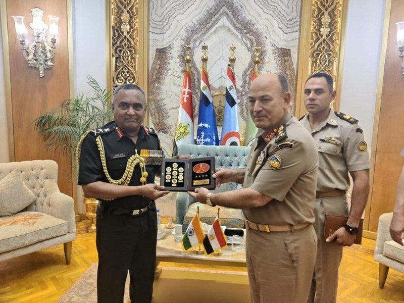 Indian Army Chief Manoj Pande visiting Egypt, discusses aspects of mutual interests with Lt General Osama Ahmed Roshdy Abdullah Askar