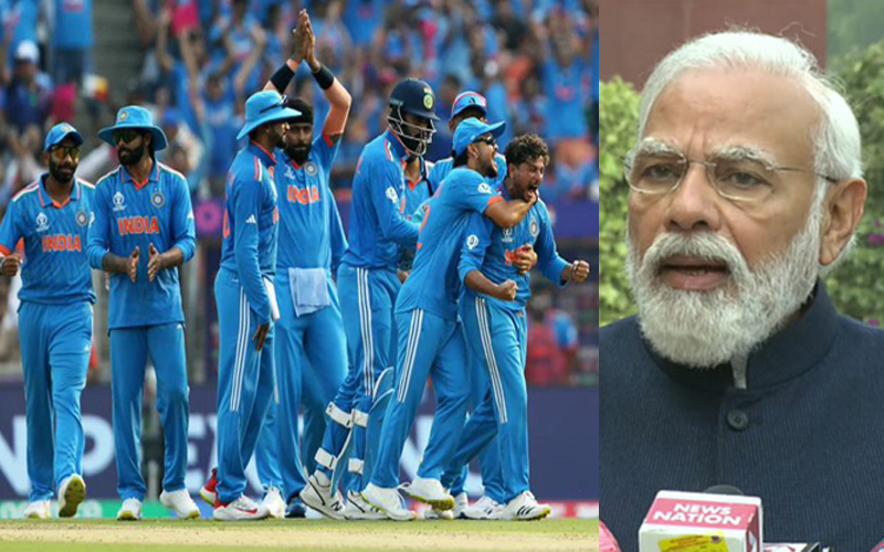 PM Modi congratulates Team India on 'historic' World Cup victory on Pakistan