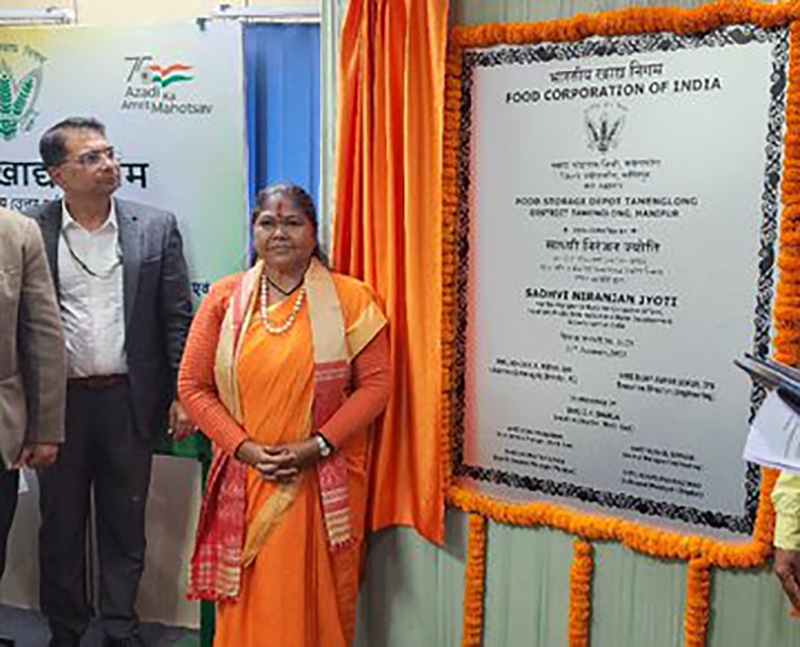 Sadhvi Niranjan Jyoti virtually inaugurated FCI Depot at Tamenglong, Manipur from Guwahati