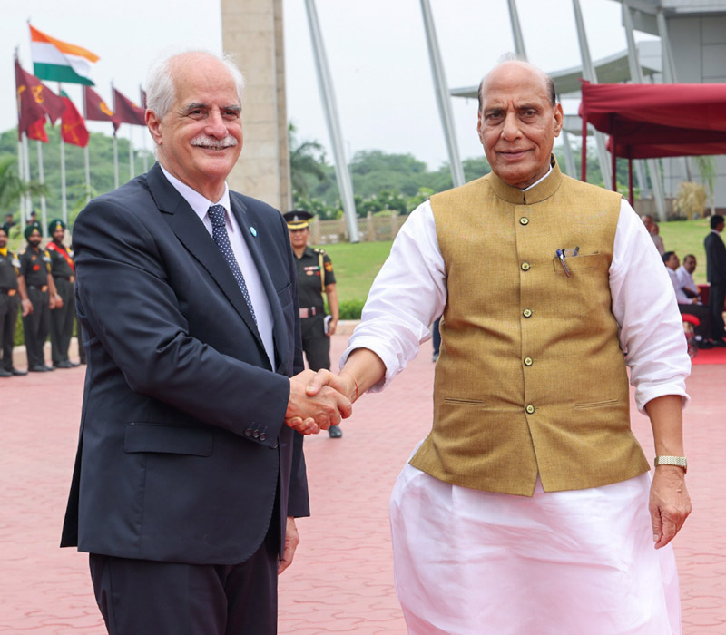 Rajnath Singh, Argentinian counterpart Jorge Enrique Taiana hold talks in New Delhi to deepen defence ties